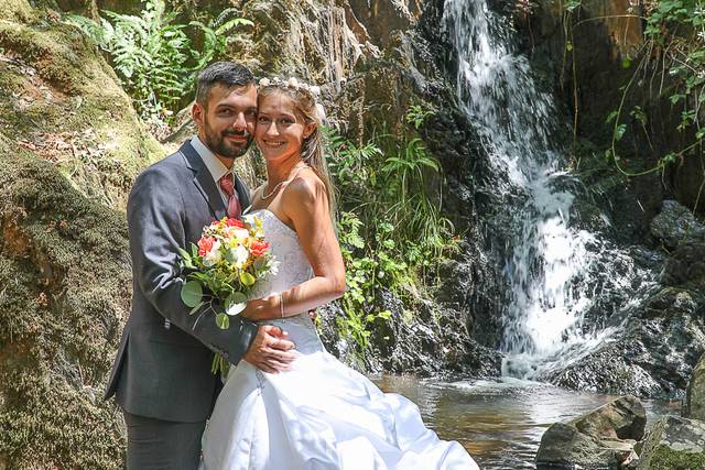 Happy couple at Nyla Falls
