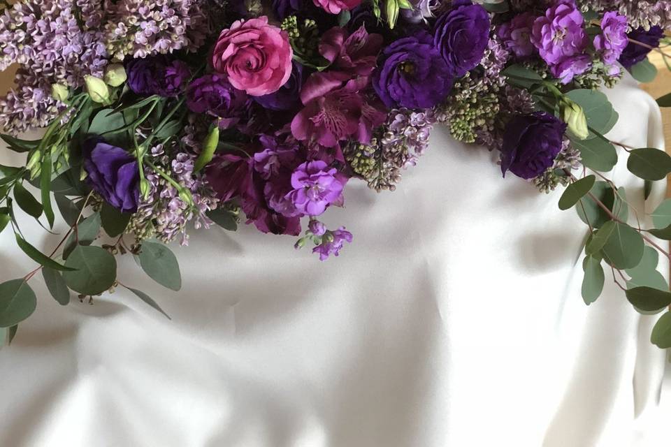 Violet wedding bouquet