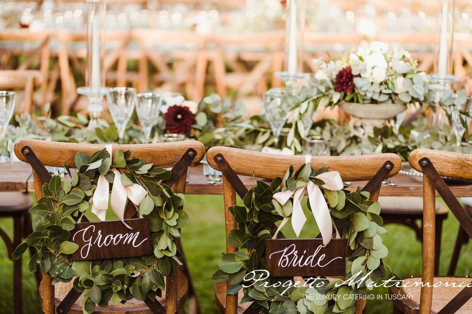 Groom and bride chairs