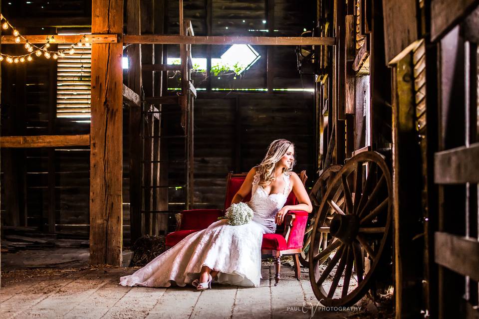 Bridal Portrait in the Barn