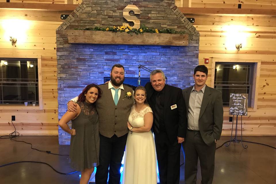 Ed & Katie with the Hot Trax Wedding Team @ Rolling Meadows Ranch