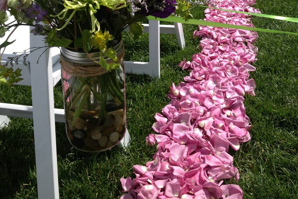 Floral aisle decor