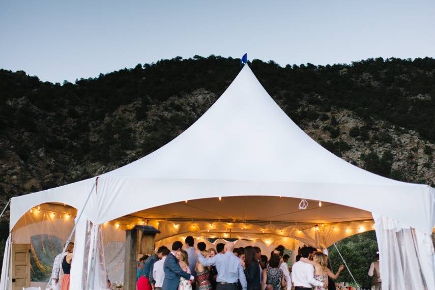 Reception tent