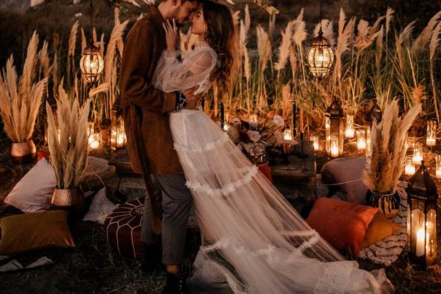 Pampas destination wedding