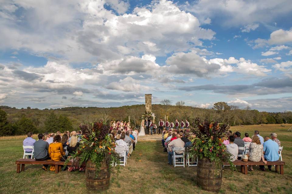 Outdoor wedding ceremony