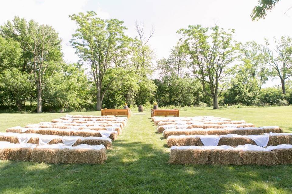 Wedding ceremony setup