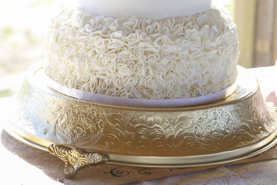 Four-layer wedding cake