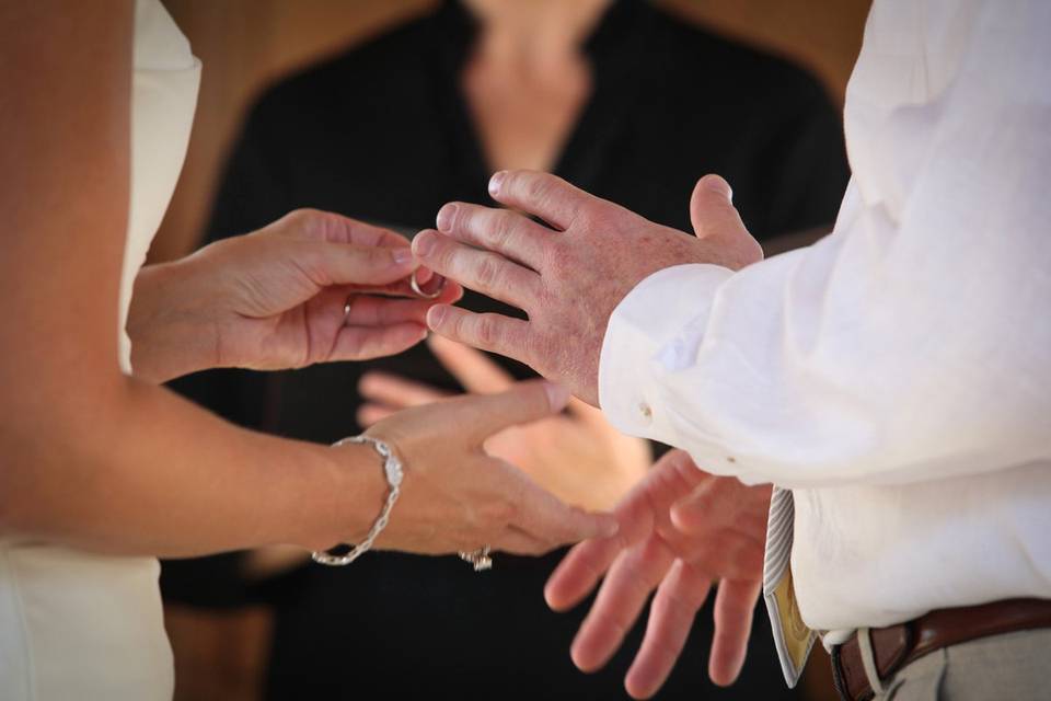 Giving of wedding rings