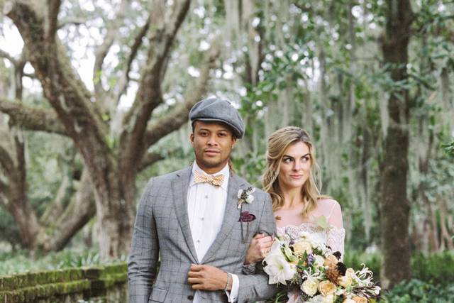 The bride and groom