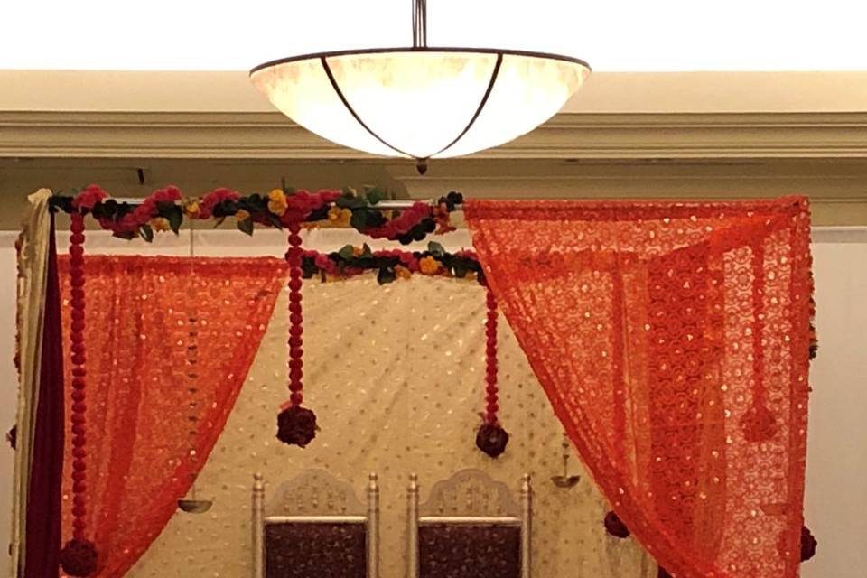 Traditional wedding mandap