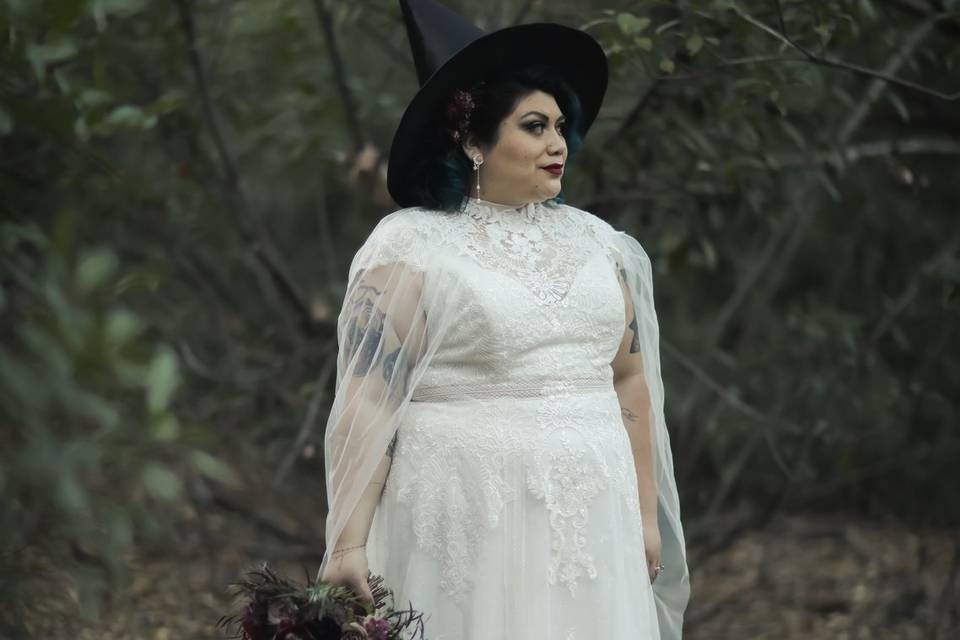 Goth woods Wedding