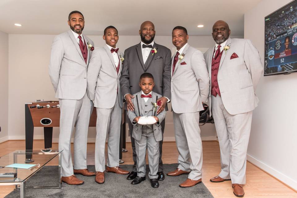 Groom and groomsmen