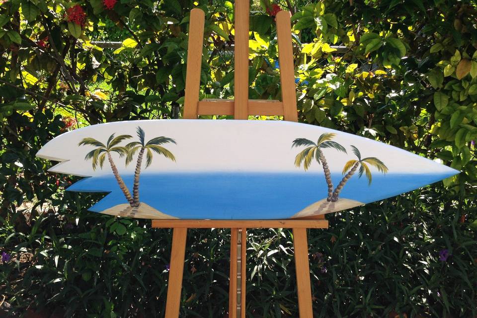 Surfboard Wooden Sign