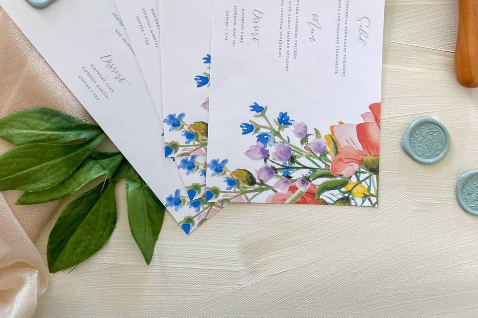 Day-of Wedding Menu, RI