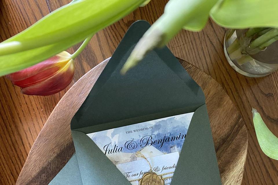 Custom Wedding Invitation, ME