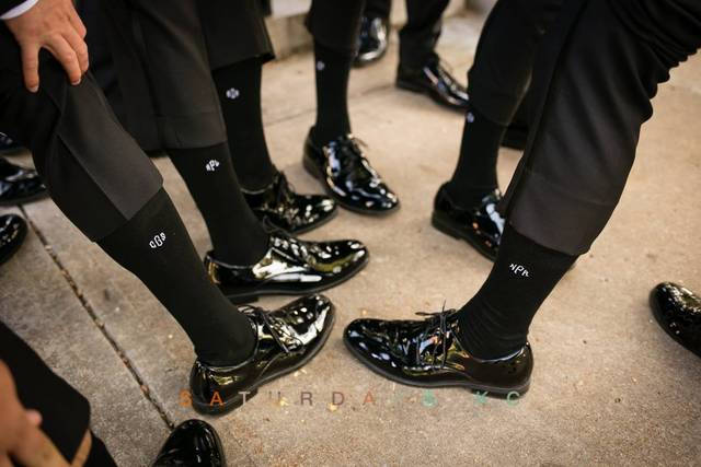 The groom and his groomsmen
