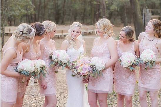 Bride with bridesmaid