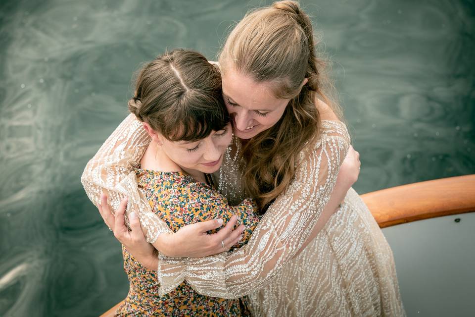 Matron of honor and Bride