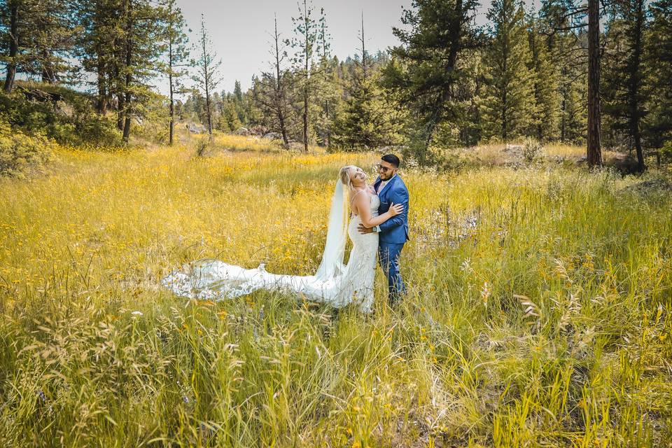 Lovers in a field