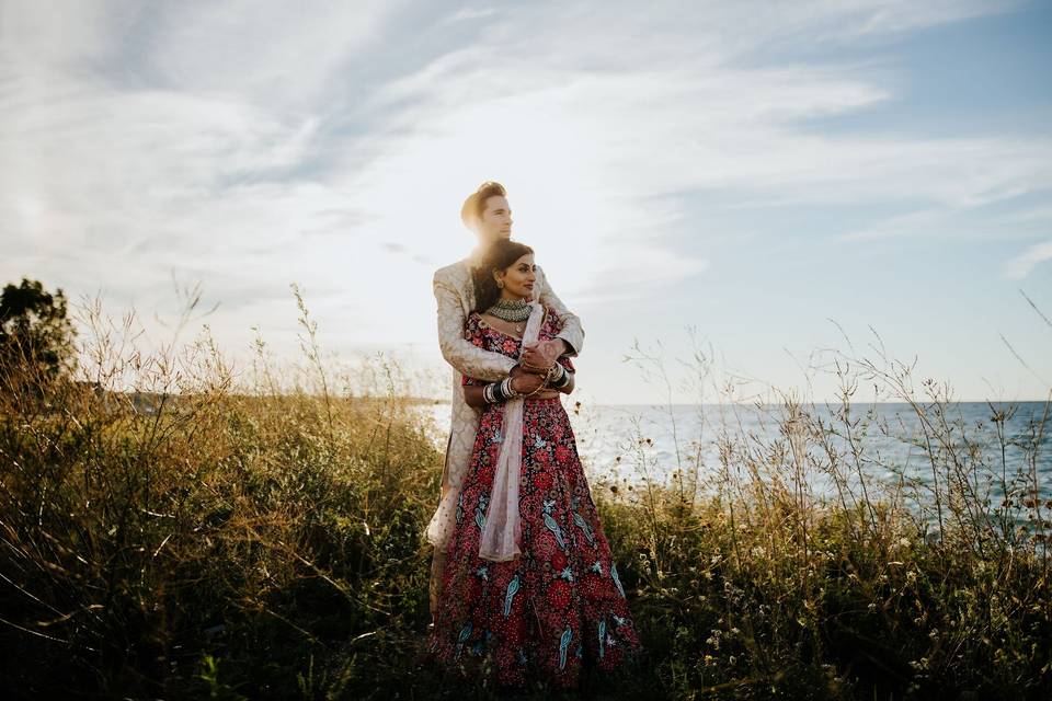 Lakefront wedding