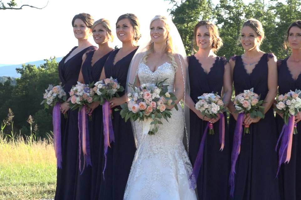 Heather and her bridesmaids
