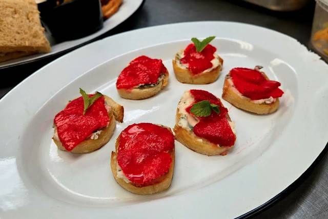 Pickled Strawberry Baguettes