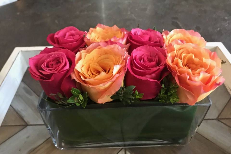 Elegant pinks/orange roses