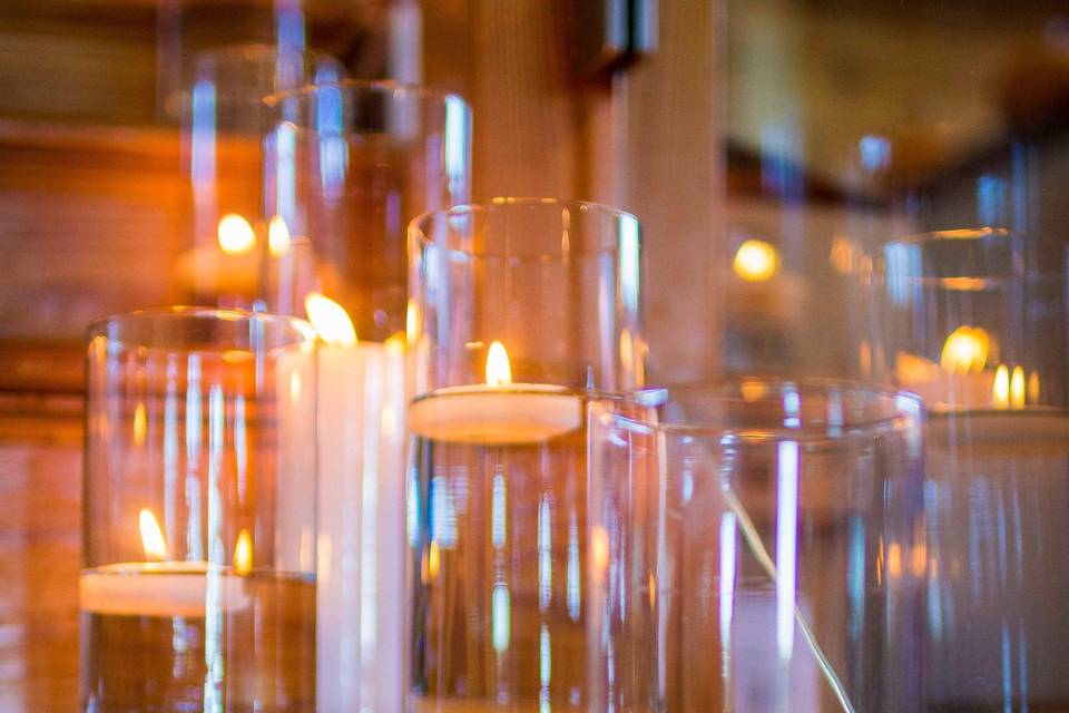 Elegant glass vases/candles