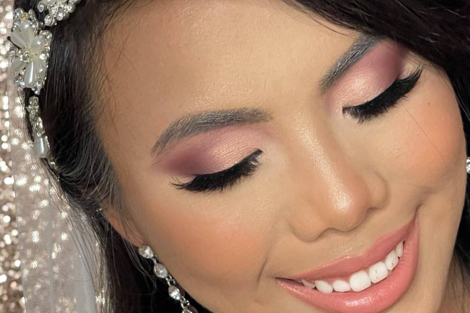 Soft bridal glam