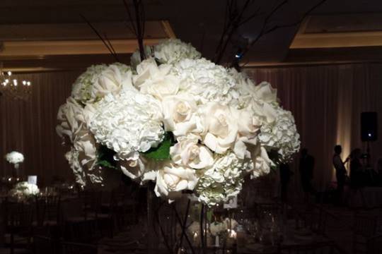 Flower arrangement.. 500 guests