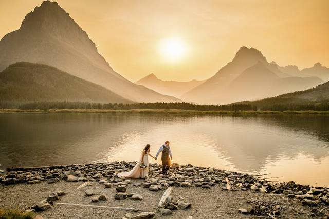 Many glacier wedding
