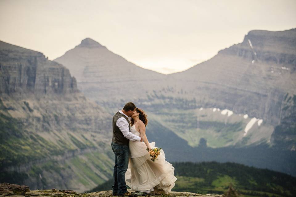 Glacier Park Montana elopement