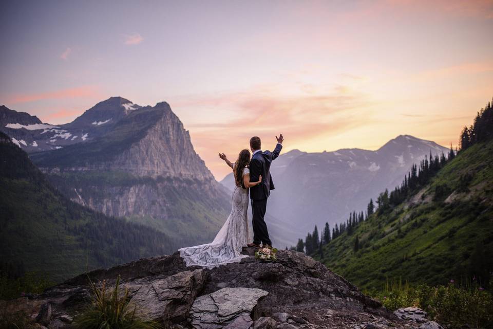 Glacier park wedding elope