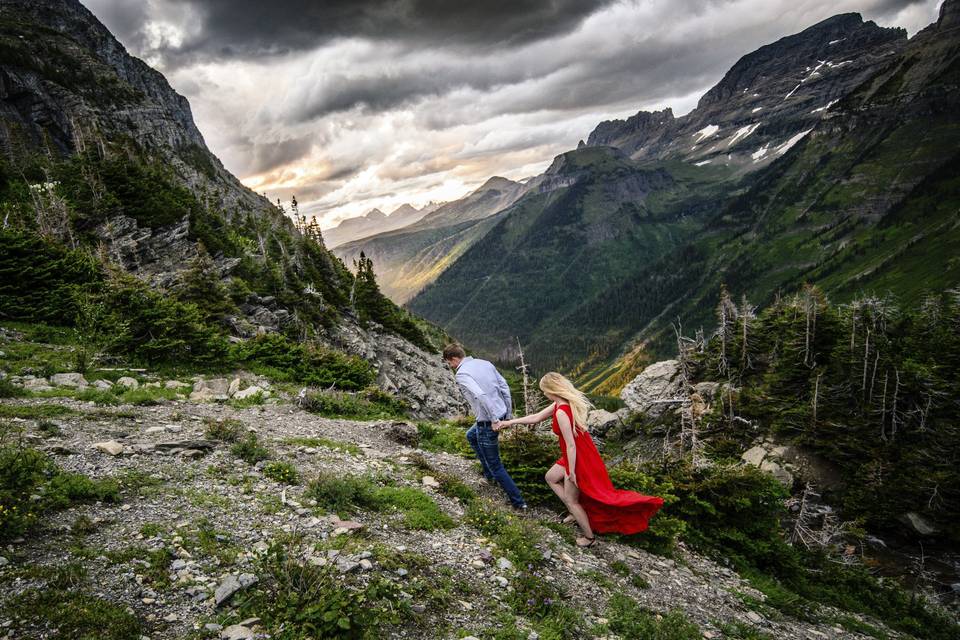 Glacier park wedding elope