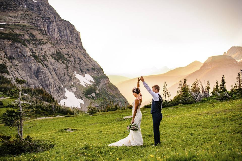 Glacier park wedding elope