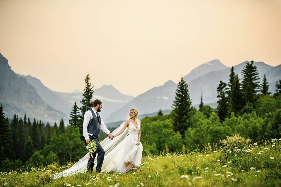 Glacier park wedding elope