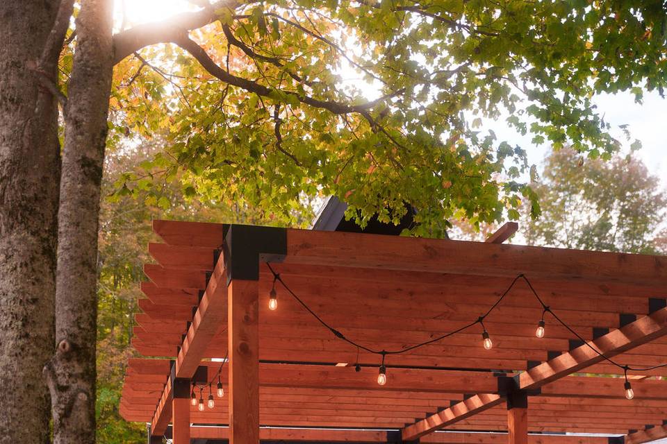 Pergola off the bar area