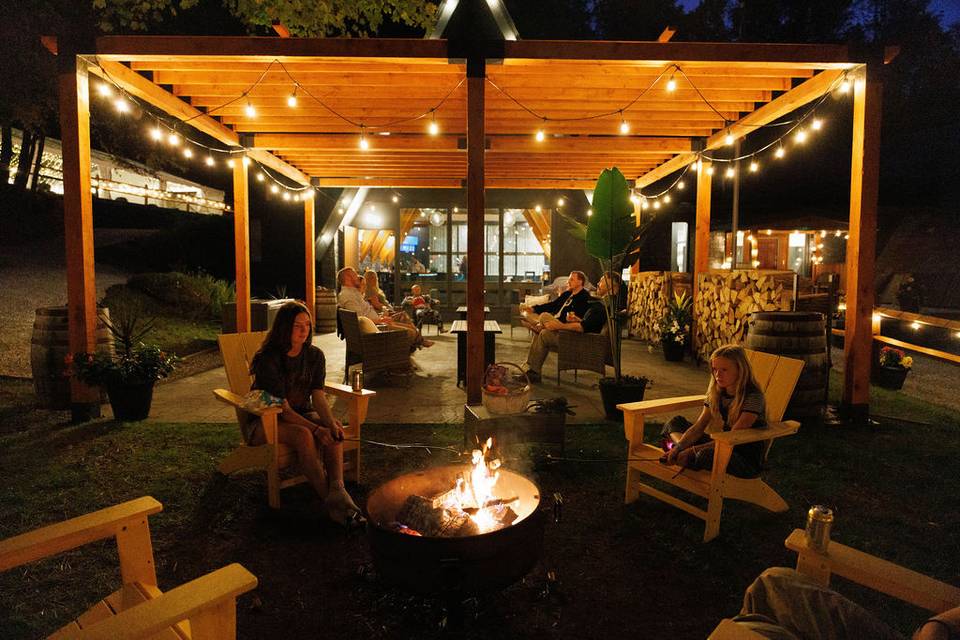 Fire Pit Area at the Birch
