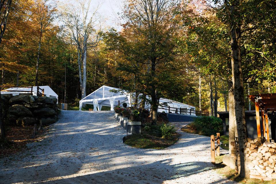 Venue area with two tents
