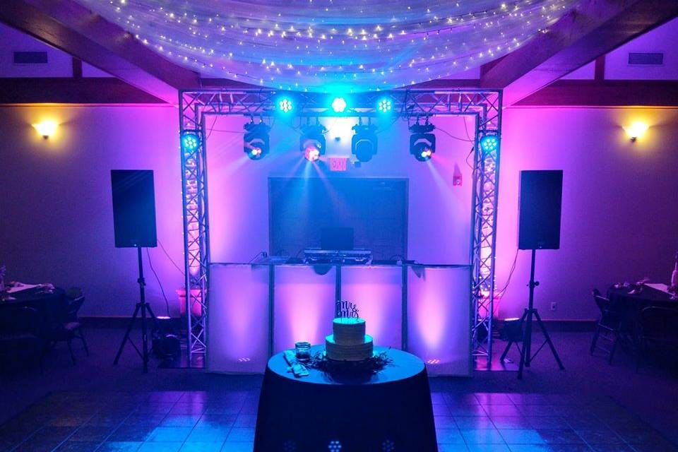 Dance Floor set up for Wedding Reception 8.11.18 at Lexington Community center!