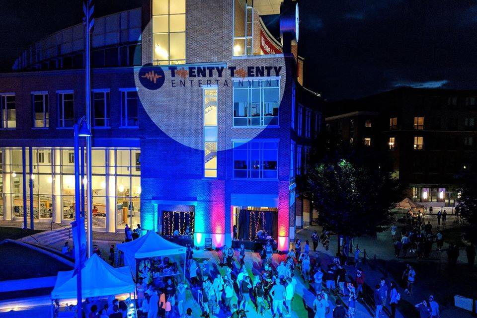 Outdoor Uplighting & GOBO Projection for Uptown Normal event 6.23.18!!