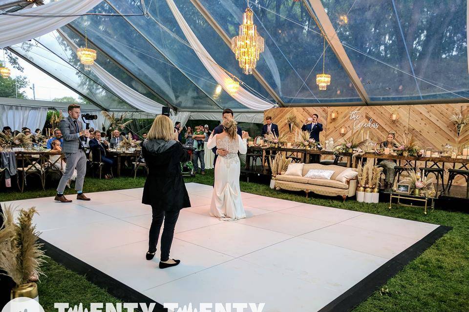 White Dance floor and Tent