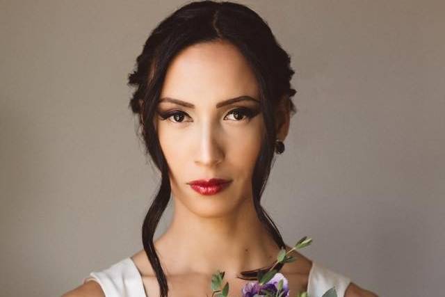 Bride holding a bouquet