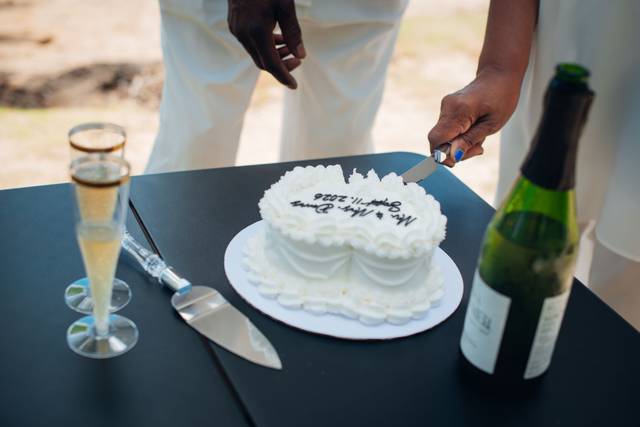 Elopement Cake Cutting