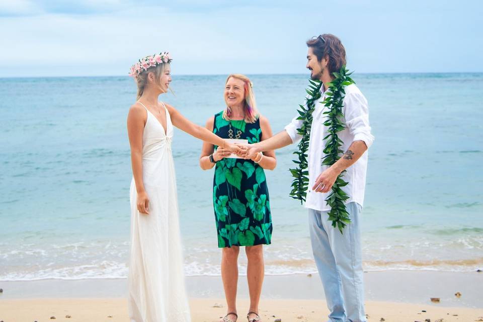 Fresh leis surround your love