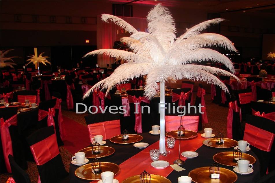 Doves in Flight Decorating / Chair Covers of Lansing