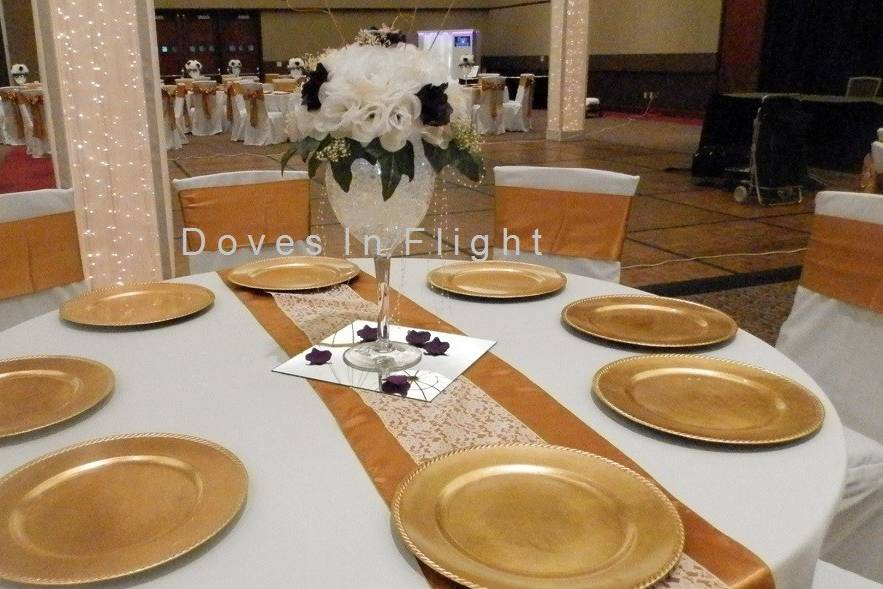 Doves in Flight Decorating / Chair Covers of Lansing