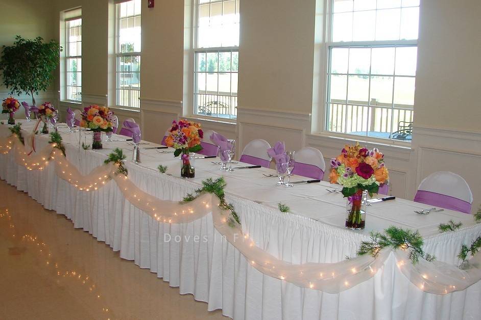 Doves in Flight Decorating / Chair Covers of Lansing