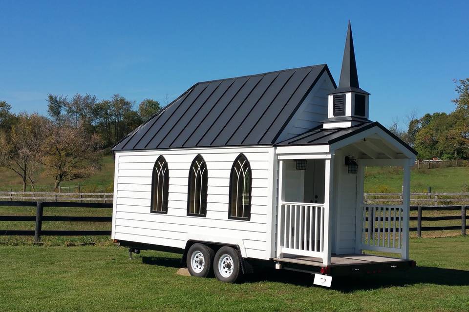 Side view of the tiny chapel