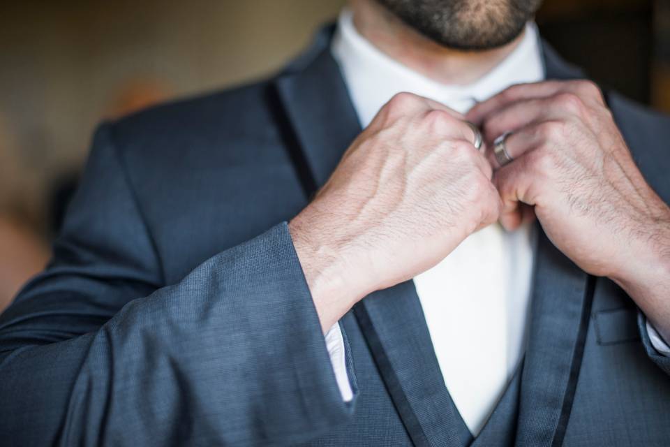 Groom Getting Ready